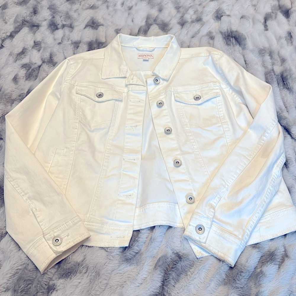 White denim jacket size xl